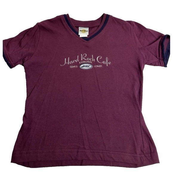 Sweaters - Vintage 90s Y2K V-neck Hard Rock Cafe Cozumel T-Shirt women's XL KC